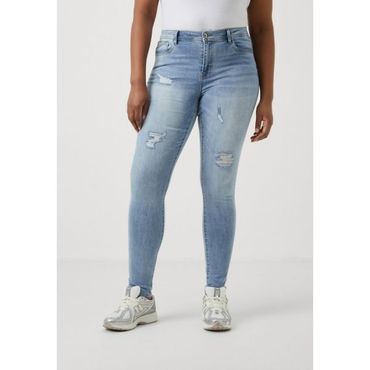 이스퀘어 4579950 ONLY Carmakoma CARSALLY DESTROY BLEACH - Jeans Skinny Fit light blue bleached deni