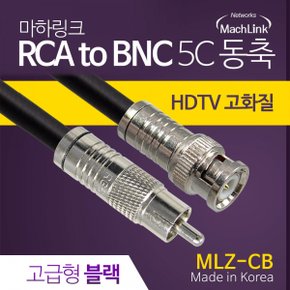 마하링크 RCA to BNC 5C 동축 케이블 고급형 블랙 (2m, MLZ-CB020)