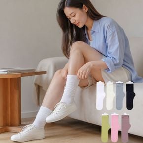 골지 중목양말 무압박 여성양말 데일리 스쿨룩