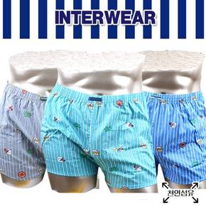 [INTERWEAR]국산 인터웨어주니어트렁크 3종세트_팬티세트/언더웨어/사각팬티/주니어팬티