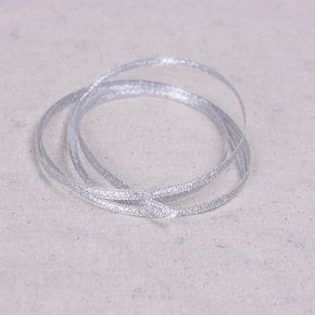 4mm 반짝이 은색리본
