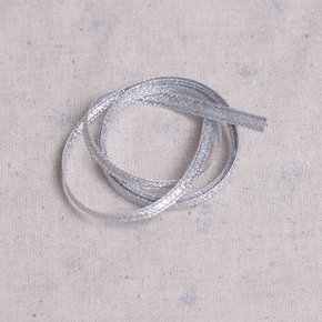 4mm 반짝이 은색리본