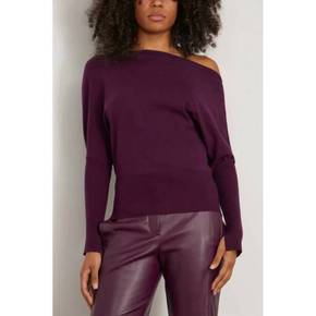 4462826 JONATHAN SIMKHAI Lavina Off Shoulder Sweater In Plum