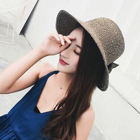 [더블디] 여성 왕리본 디자인 데일리 밀짚 비치 썬캡 HAT73 (S10317534)