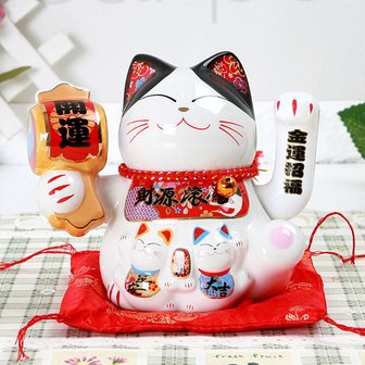 Manekineko 복고양이 마네키네코 손흔드는 일본고양이 도자기 인형 7종류