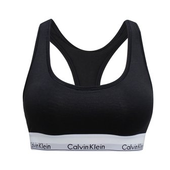 Calvin Klein [캘빈클라인] 언더웨어 CK 여성 모던 코튼 레이서백 논패드 브라렛 속옷 블랙 F3785-001