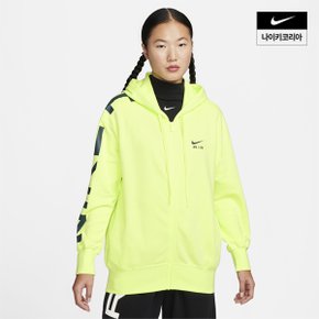 우먼스 나이키 스포츠웨어 에어 플리스 오버사이즈 풀집 후디 NIKE FB8048-736