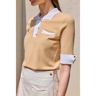 A.O.W RIBBON POCKET CLASSIC COLLAR KNIT
