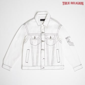  [TRUE RELIGION] 빈티지 데님 자켓 화이트