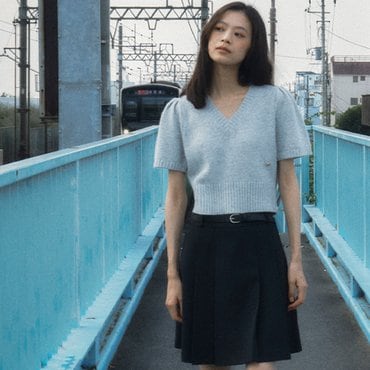 틸아이다이 Raccoon V-neck knit top [2color]
