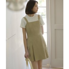 Side pocket sleeveless dress_Beige