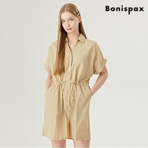 정상가:89,000원  베이직 카라 포켓 허리 스트링 점프수트 (XO2OW016L0)