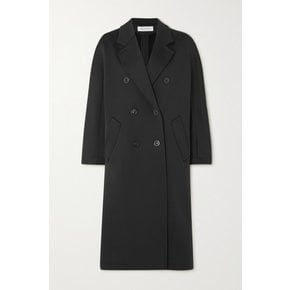 Madame Double-breasted Woven Coat 블랙