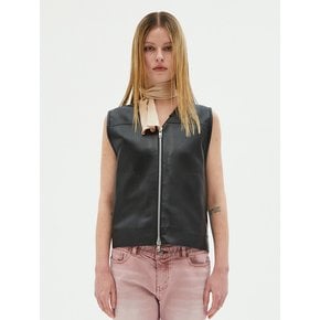 Short Zip Vest (Black)