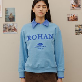 Charlesderohan embroidery sweat shirt_Blue