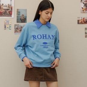 Charlesderohan embroidery sweat shirt_Blue