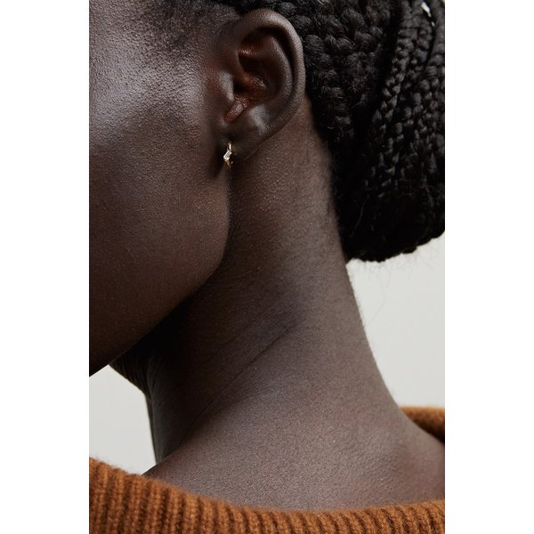 수잔 케일런 18k 골드 다이아몬드 후프 이어링 23841192565718941