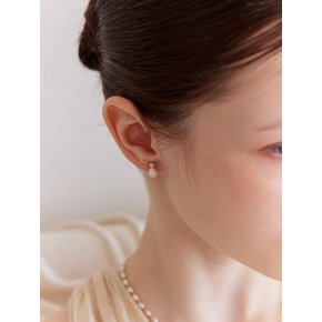 [진주귀걸이 2종 증정] Ball oval fresh pearl earring