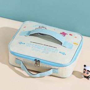 도시락 가방 보온 가방 사각형 블루