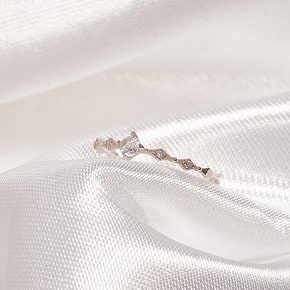 Silver925 샤프라인 큐 반지