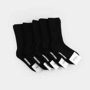 아동중목 고급면양말 위캔드긴목E 블랙 5켤레세트