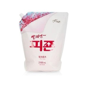 [키멘션] 피죤 섬유 유연제 핑크로즈 2.1L 4개 세탁 빨래