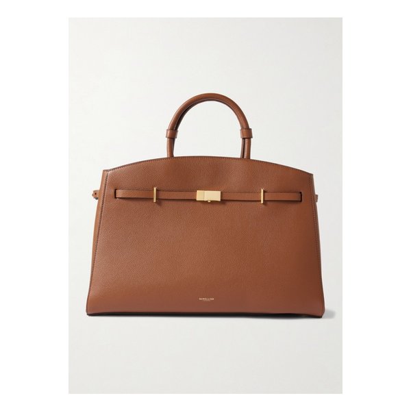 드멜리어 더 허드슨 텍스처 가죽 토트 탠 브라운 46376663162892215