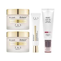 [쟈스] 엑토인 맨얼굴 크림 55ml x2 + 30ml + AHC 톤업 선크림 50ml (S10640842)