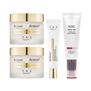 [쟈스] 엑토인 맨얼굴 크림 55ml x2 + 30ml + AHC 톤업 선크림 50ml (S10640842)