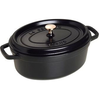  영국 스타우브 후라이팬 Staub Cast Iron Roaster/Cocotte Oval 29 cm 4.25 L 블랙 1682255