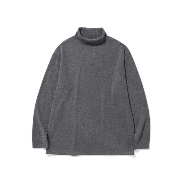 터틀넥 롱 슬리브 니트 CHARCOAL