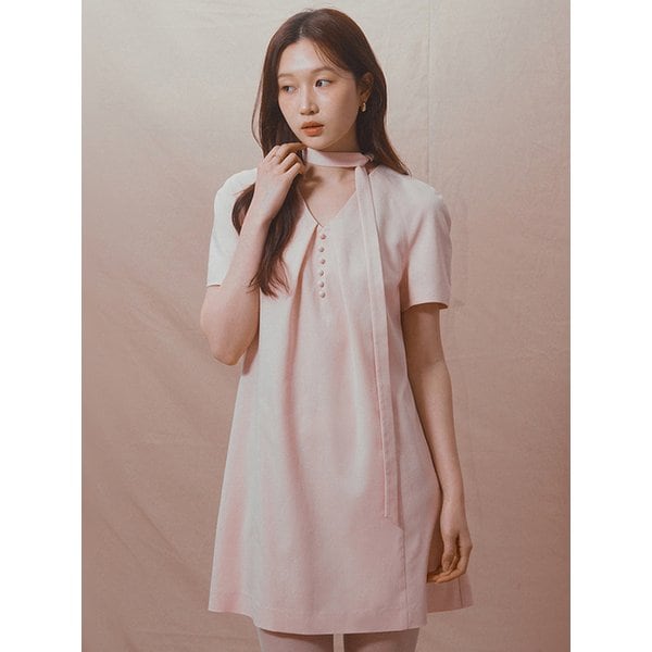 [SPNK] 플로우 미디 원피스_피치