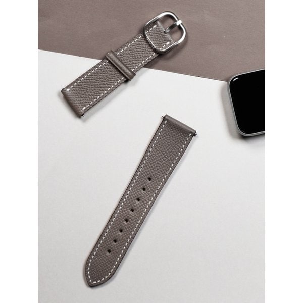 프리미엄 애플워치 가죽 스트랩 - 엡송그레이