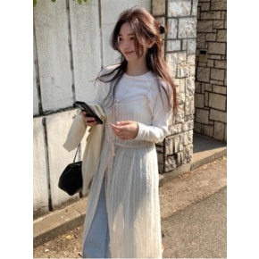 레이스 슬리브리스 레이어드 원피스 OH5MO551