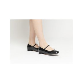 JENNA 스트랩 플랫 Patent Leather Black