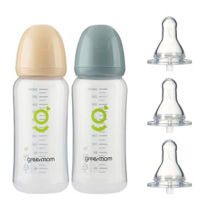 슬림형세트 PP 베이직 젖병240ml2개 아이쏙3개 병원용젖병 / 조리원젖병 / 노꼭지 / 슬림형젖병