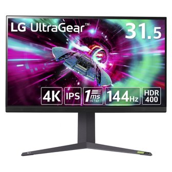  32GR93U-B LG 31.5인치 울트라기어™ 4K (3840×2160) 게이밍 모니터 (144HZIP 포함)