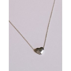 [단독]silver heart necklace