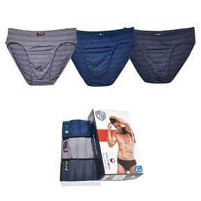 (오마샤리프) 스트라이프 남성 삼각 팬티 3매입 팬티세트