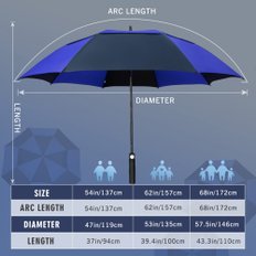 ZOMAKE 586268 장산 골프 우산 인치 호장 큰 멋쟁이 2층 구조 초발수 내풍 원터치 튼튼한 강풍