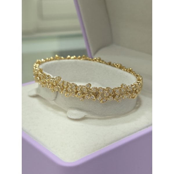 [파주점] 로제트가든 옐로우골드 다이아몬드 팔찌 YG 18K 211400026-Y