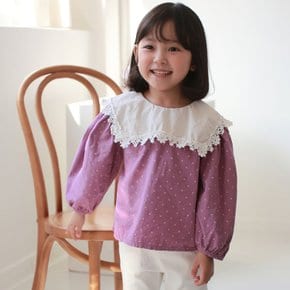 블라우스 여아 아동 유아 주니어 봄 프릴 땡땡이