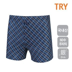 TRY 주자직 남성 트렁크 사각 면팬티 남자 속옷 60수