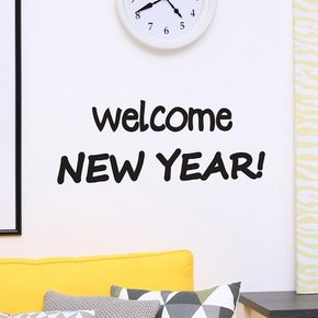 welcome new year 새해 레터링 스티커