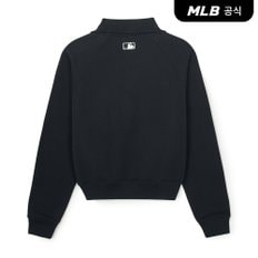 [코리아공식] 여성 하트 크롭 반집업 맨투맨 NY (Black)