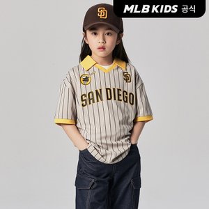 MLB키즈 (공식)24SS 바시티 베이스볼 피케티셔츠 SD