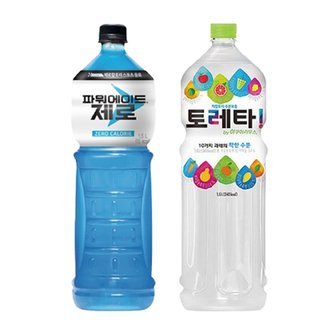  [한번에먹자] 파워에이드 제로 1.5L 2페트 + 토레타 1.5L 2페트, 총 4페트