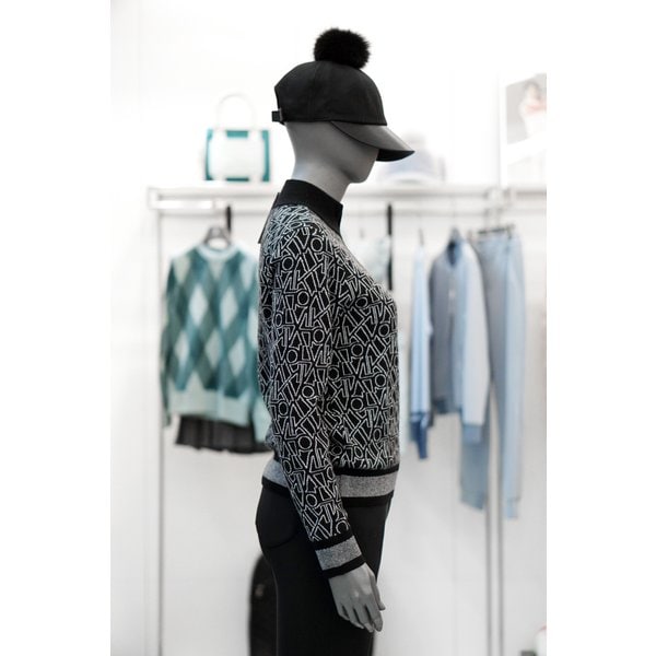 [여주점] 골프웨어 여성 골프 하이넥라인 반집업 방풍 스웨터 TOA03