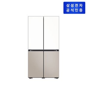Bespoke AI 냉장고 4도어 905L RM70F90R2ZG (색상: 에센셜 화이트+에센셜 베이지)