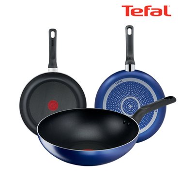  [TeFal] 테팔 팬&냄비 PTFE 미드나잇 블루 3종세트 (프라이팬 20cm + 24cm + 볶음팬 28cm)